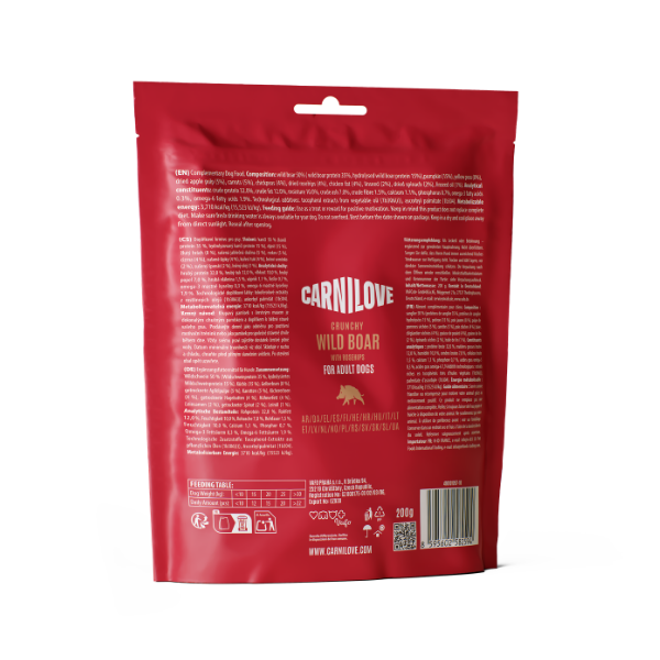 Carnilove Wild Boar with Rosehips Crunchy Dog Treat 200g