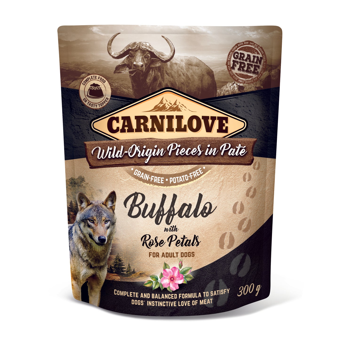 Carnilove Buffalo with Rose Petals Wet 300g - Pouch