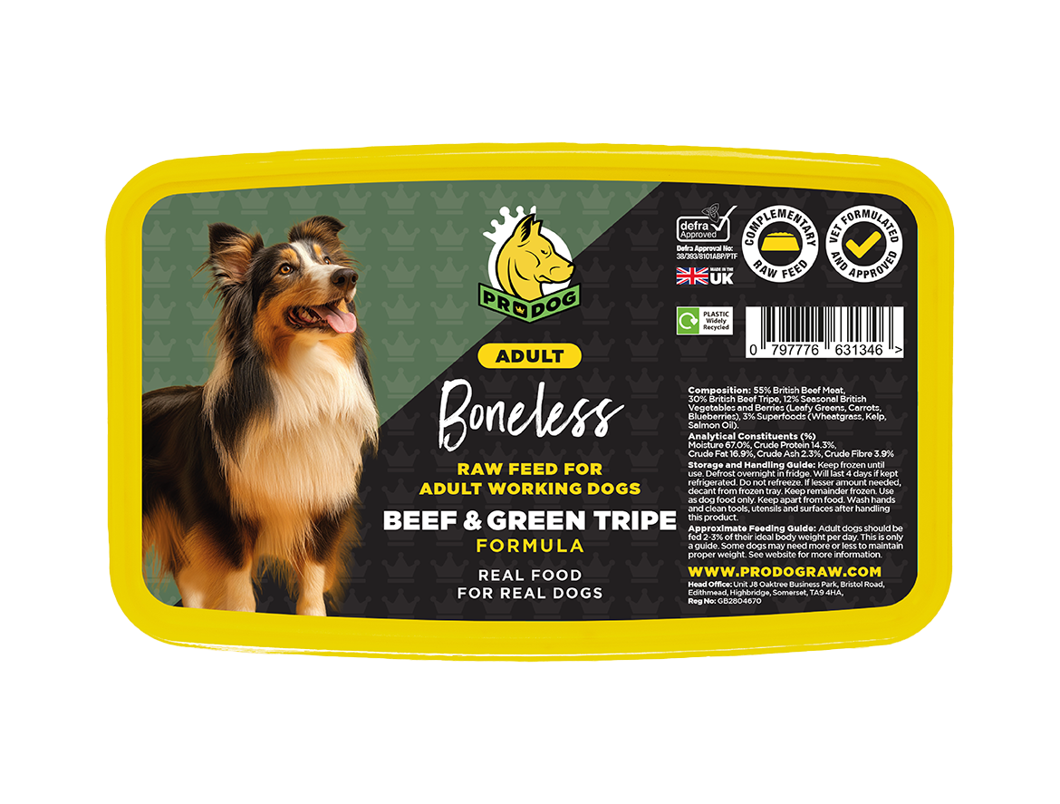 Complete - Beef & Green Tripe ProDog Raw Dog Food 1KG