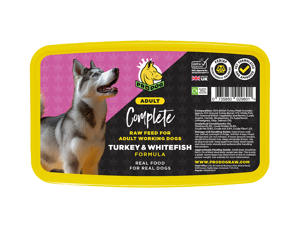 Complete - Turkey & White Fish ProDog Raw Dog Food 1KG
