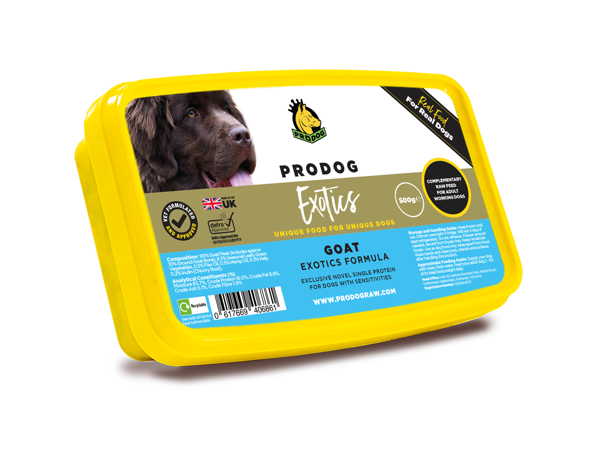 Exotics - Goat ProDog Raw Dog Food 500G