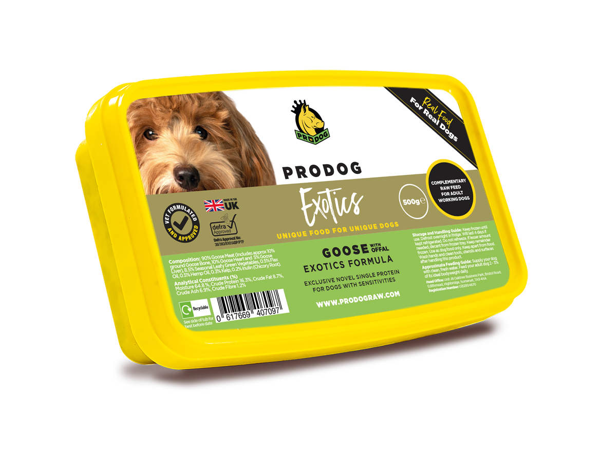 Exotics - Goose with Offal ProDog Raw Dog Food 500G