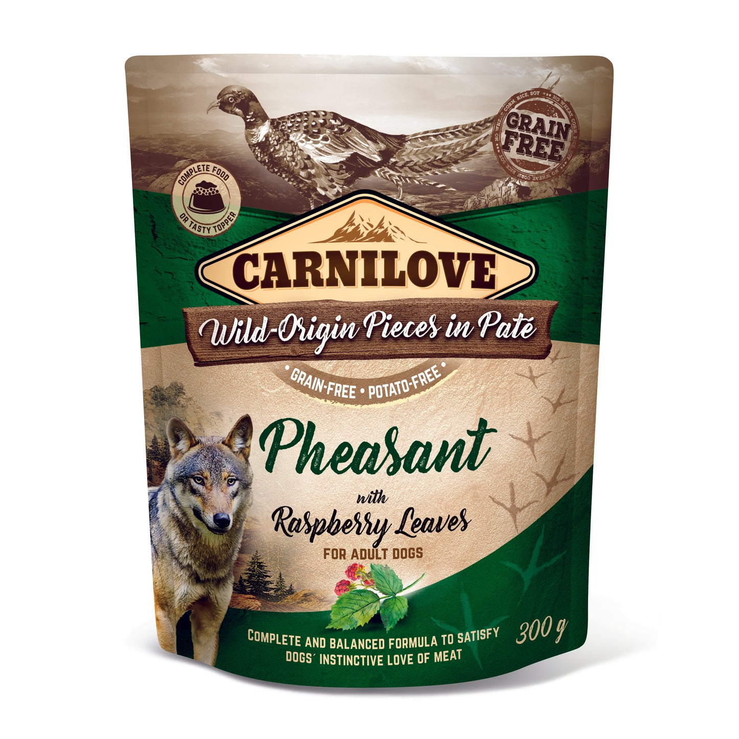 Carnilove Pheasant with Raspberry Leaves Wet 300g - Pouch