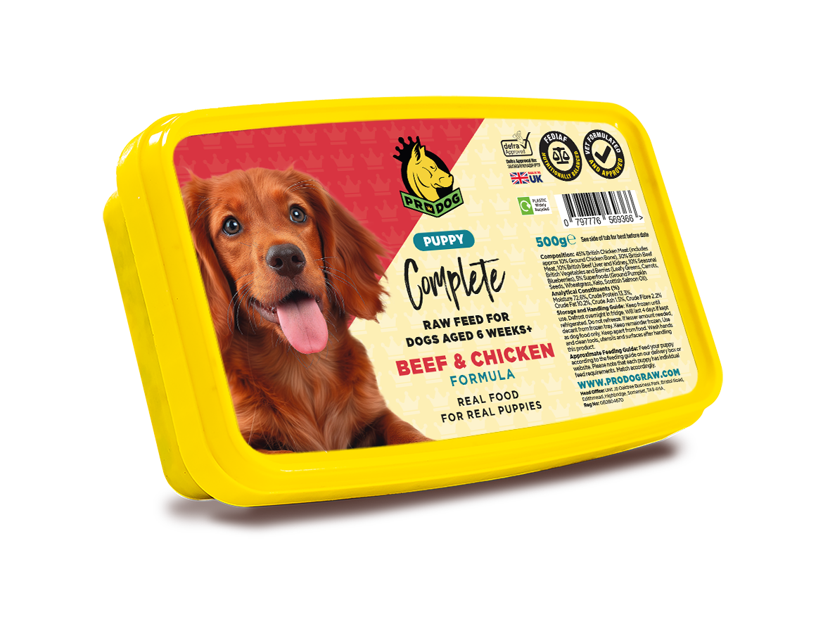 Puppy - Beef & Chicken ProDog Raw Dog Food 500G