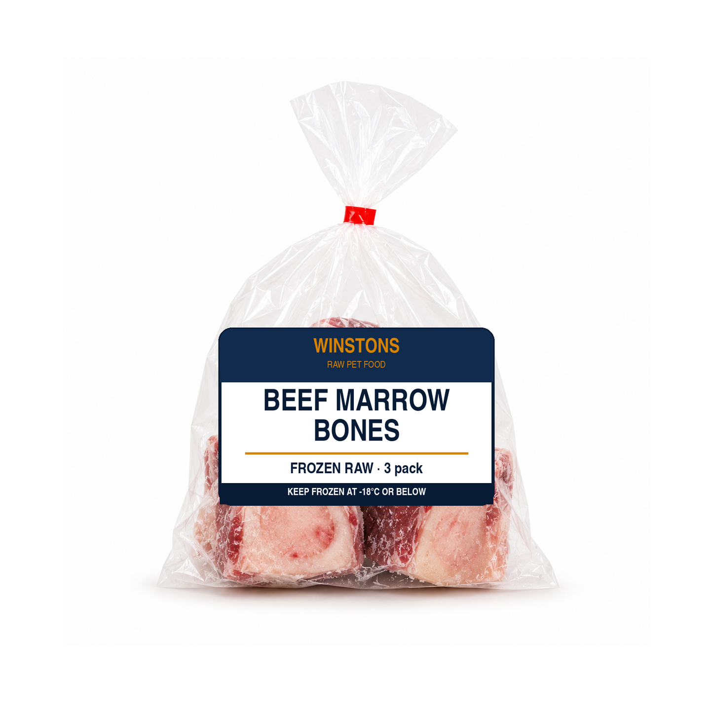 Raw Beef Marrow Bones 3pk (frozen) – Winston's raw dog food