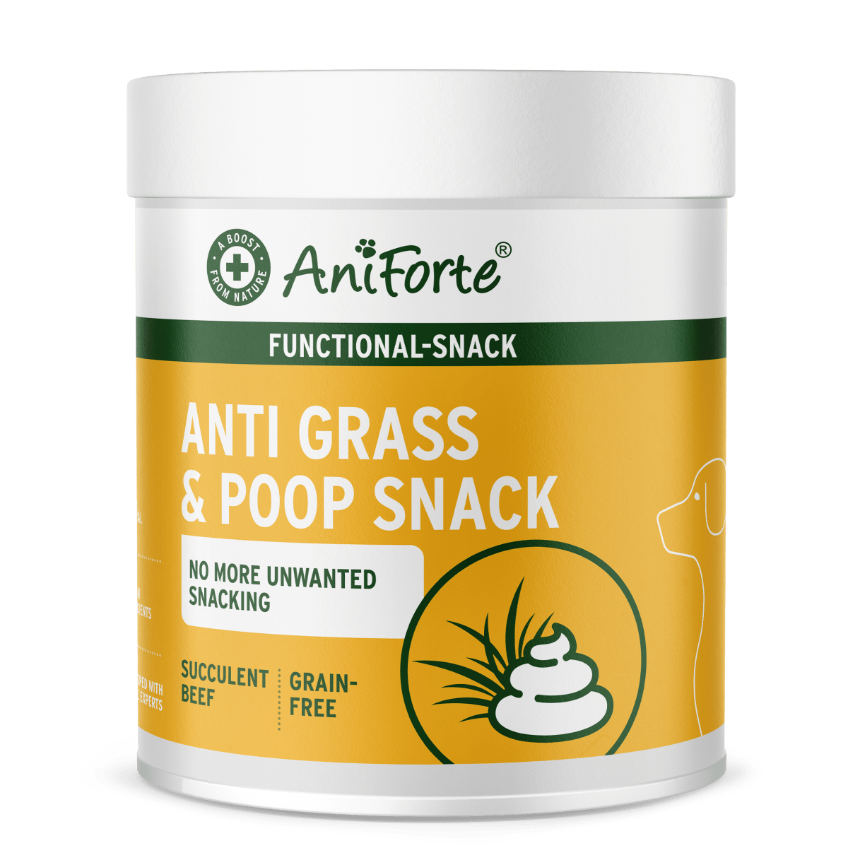 AniForte Anti Grass & Poop Functional Snack for dogs, manufacturer's 300g pack image
