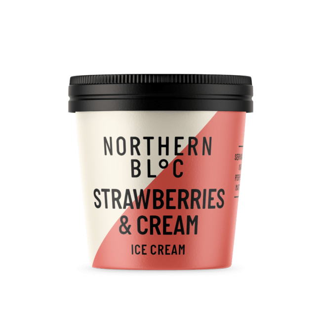 N/Bloc Dog Strawberries & Cream Ice Cream Cup (frozen)