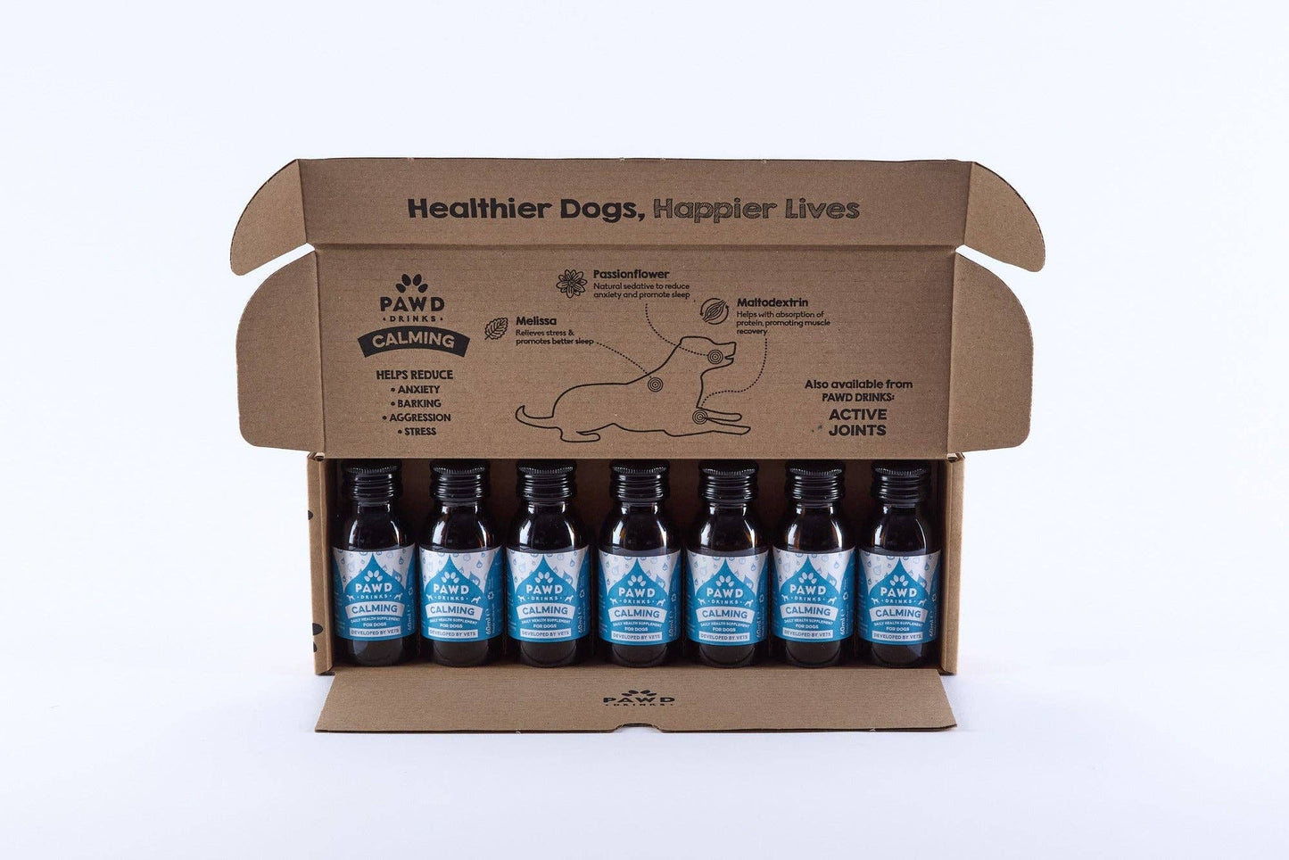 PAWD Calming Daily Shots (7 x 60ml) - 1 Week Supply