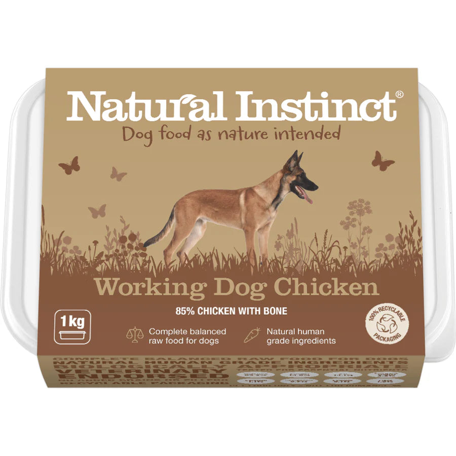 Natural Instinct Chicken Raw Working Dog Food 1kg