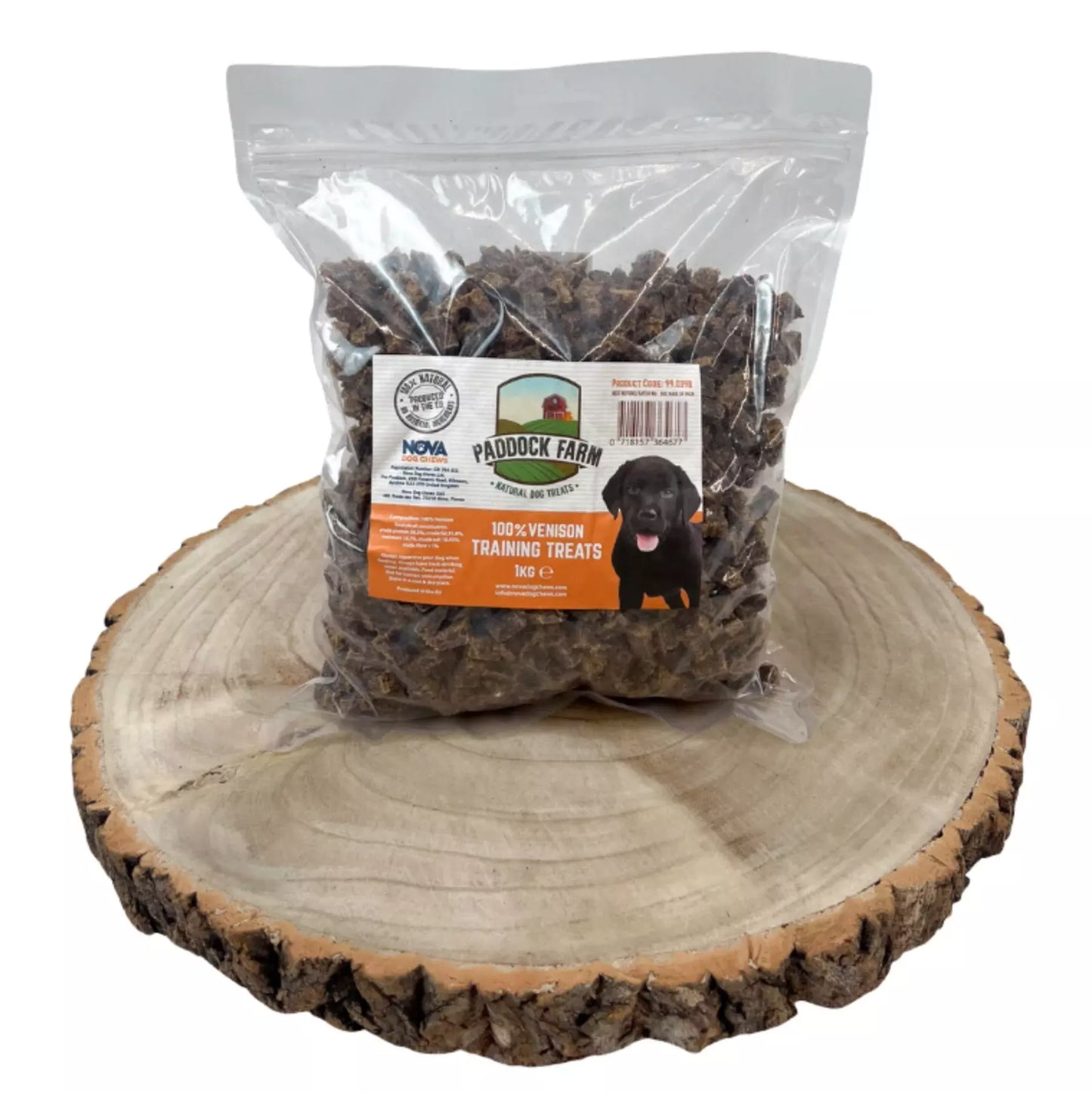 Paddock Farm 100% Venison Training Treats 1kg bulk bag natural dog treats