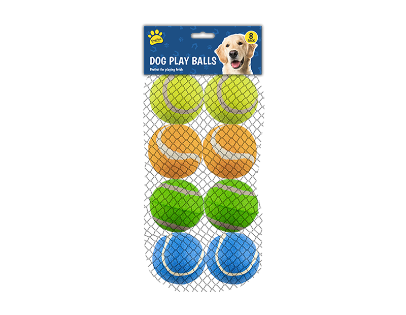 Kingdom Dog Play Tennis Balls – 8 Pack