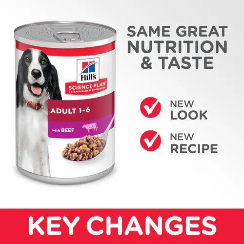 Hills - Adult Wet Dog Food with Beef - 370G