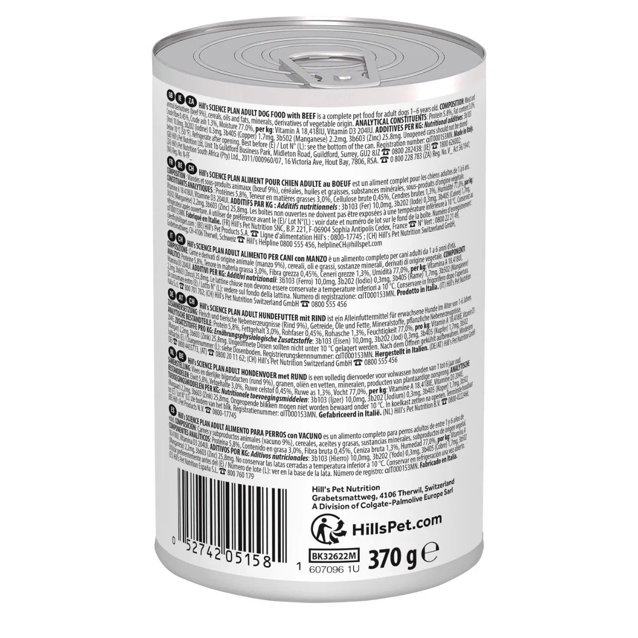 Hills - Adult Wet Dog Food with Beef - 370G