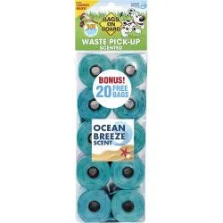 Bags On Board Refills Ocean Scent Poop Bags - 140 bags