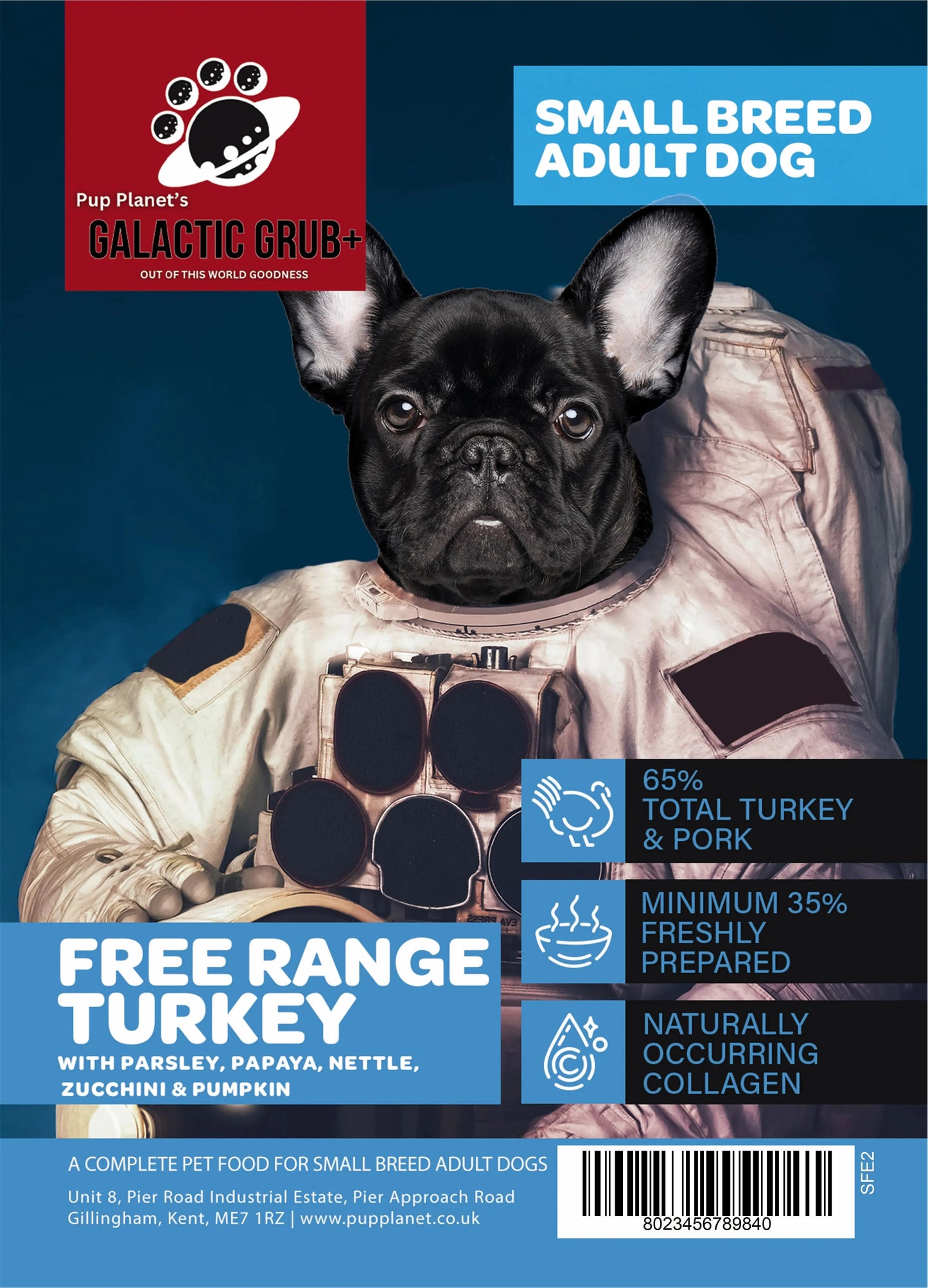 SUPERFOOD RANGE - Galactic Grub+ Turkey (Small Breed) with SUPERFOOD
