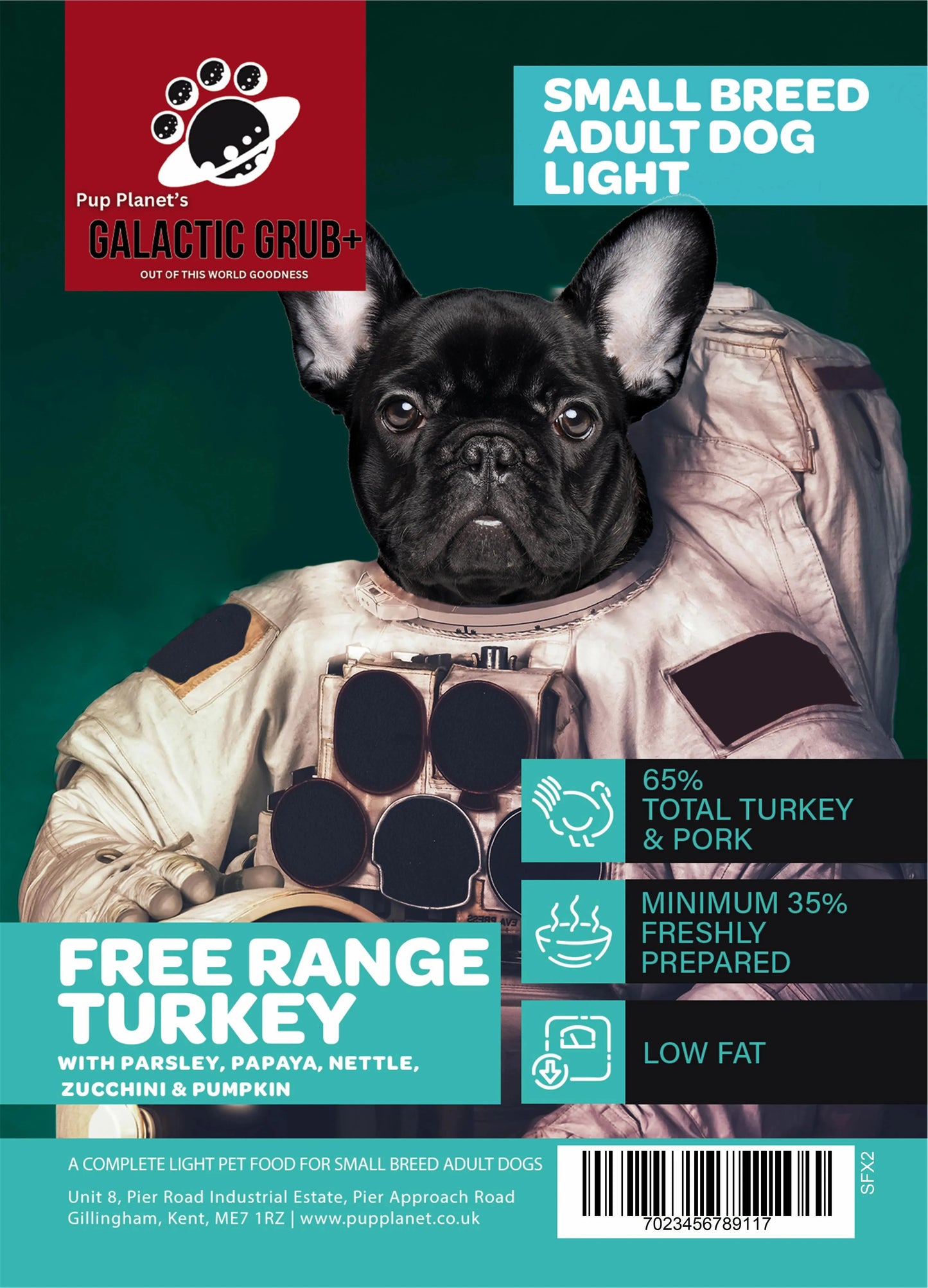 SUPERFOOD RANGE - Galactic Grub+ Turkey (Light, Small Breed) with SUPERFOOD