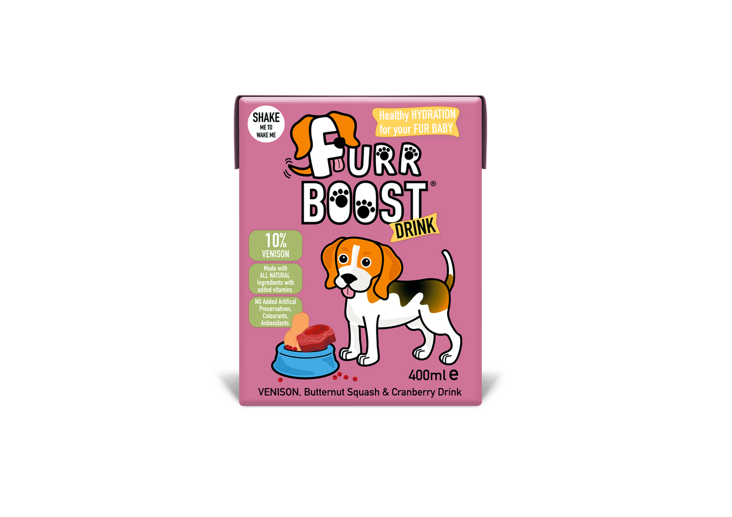 Venison, Butternut Squash & Cranberry Furr Boost 400ml x 12