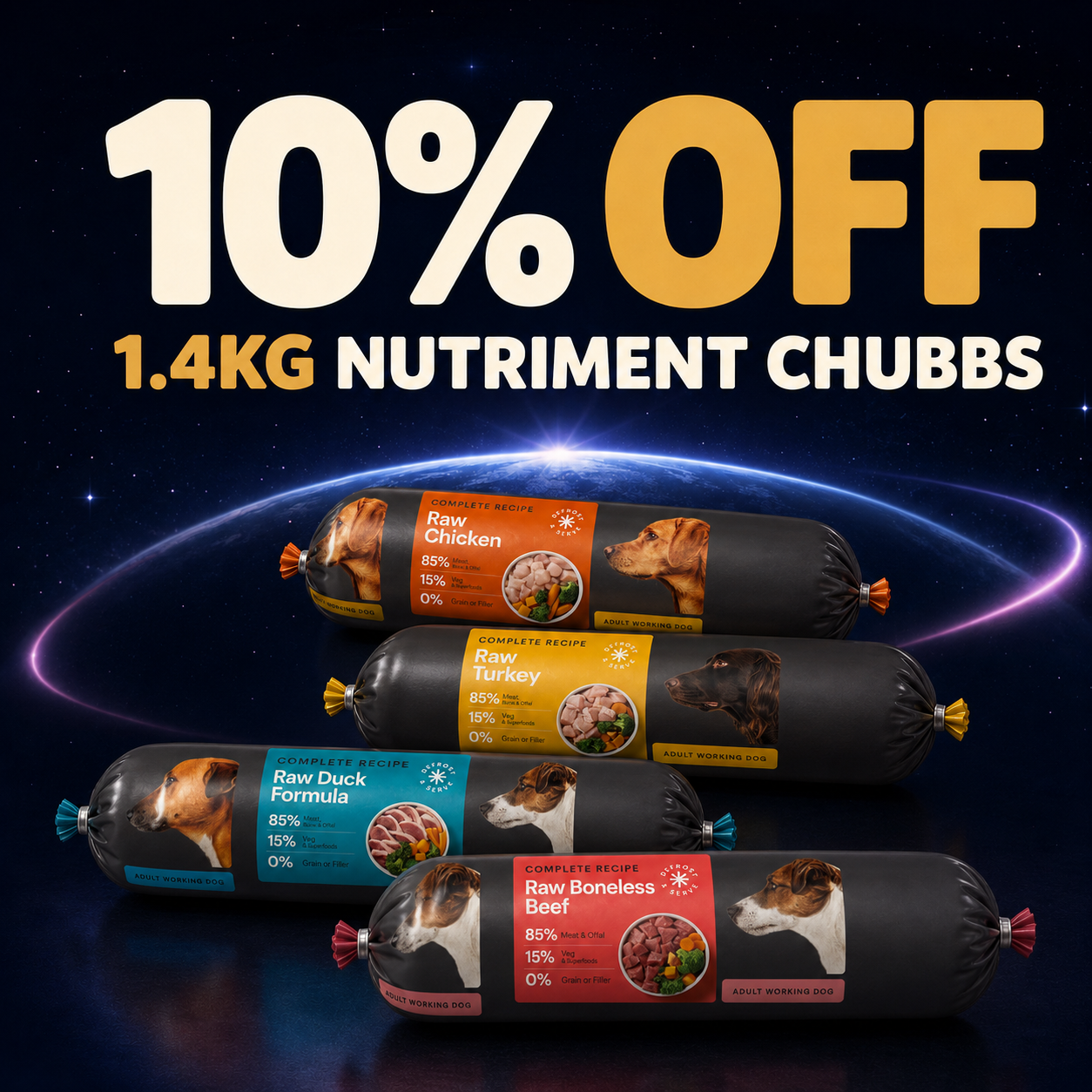 10% off Nutriment Raw Chubbs