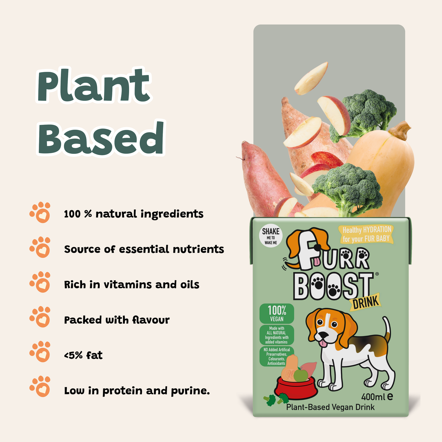 Plant-Based Furr Boost Drink 400ml