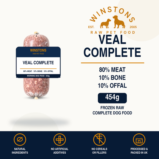 80:10:10 Veal Raw Mince 454G – Winston's raw dog food