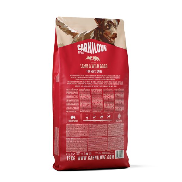 Carnilove Active Lamb & Wild Boar Dog Food for Adult Dogs 4kg