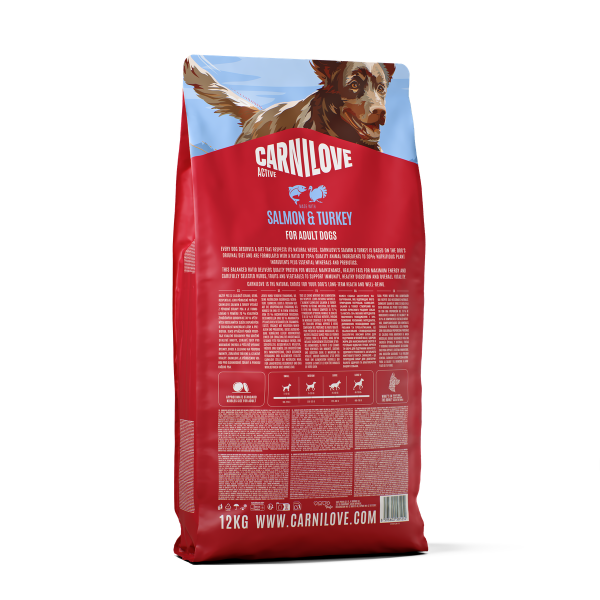 Carnilove Active Salmon & Turkey Dog Food for Adult Dogs 12kg