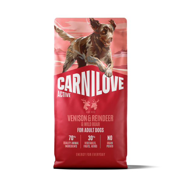 Carnilove Active Venison, Reindeer & Wild Boar Dog Food for Adult Dogs 1.5kg