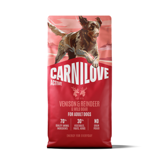 Carnilove Active Venison, Reindeer & Wild Boar Dog Food for Adult Dogs 1.5kg