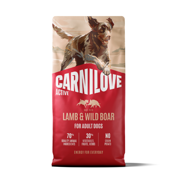 Carnilove Active Lamb & Wild Boar Dog Food for Adult Dogs 4kg