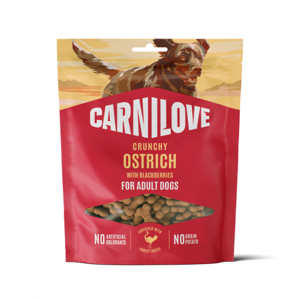 Carnilove Ostrich with Blackberries Crunchy Dog Treat 200g