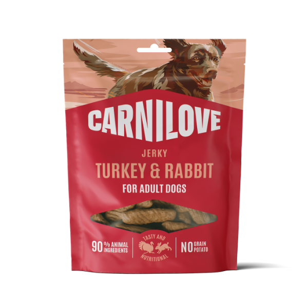 Carnilove Jerky Turkey & Rabbit Dog Treats 100g