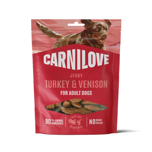 Carnilove Jerky Turkey & Venison Dog Treats 100g