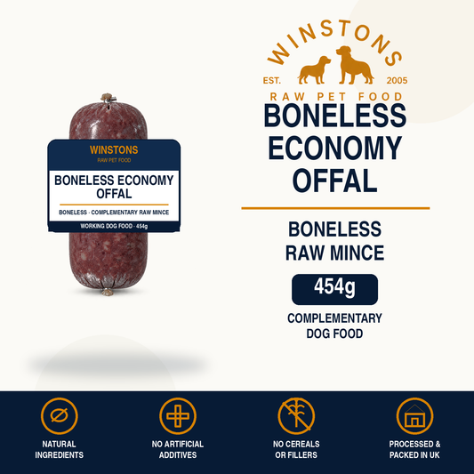 Boneless Economy (offal) Raw Mince 454G – Winston's raw dog food
