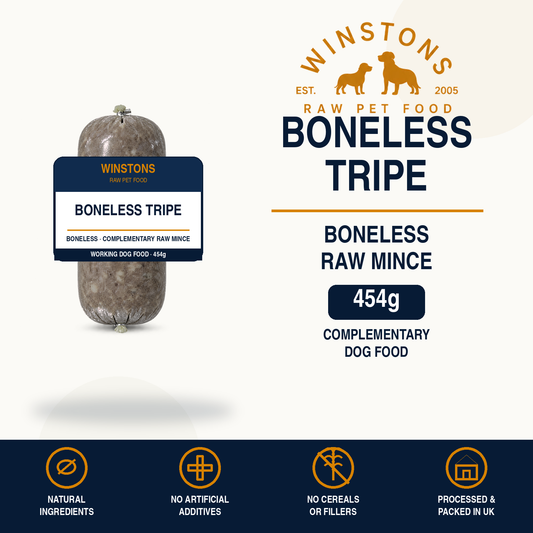 Boneless Tripe Raw Mince 454G – Winston's raw dog food