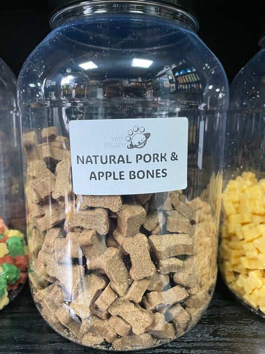 Natural Pork & Apple Bones - 100G