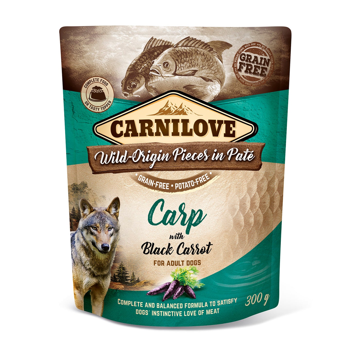 Carnilove Carp with Black Carrot Wet 300g - Pouch