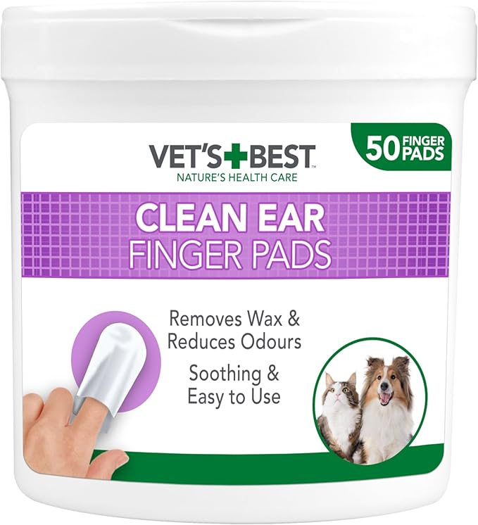 Vets +Best Clean Ear Finger Pads 50 finger pads