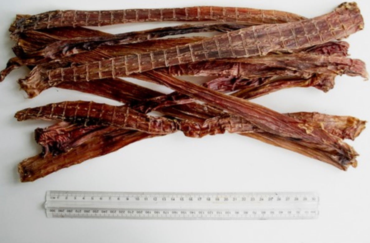 Air Dried Ostrich Gullet Strip (single)