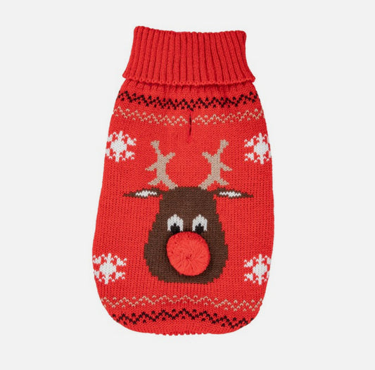 James Marketing Cosy Fit Rudolph Jumper Medium 33cm