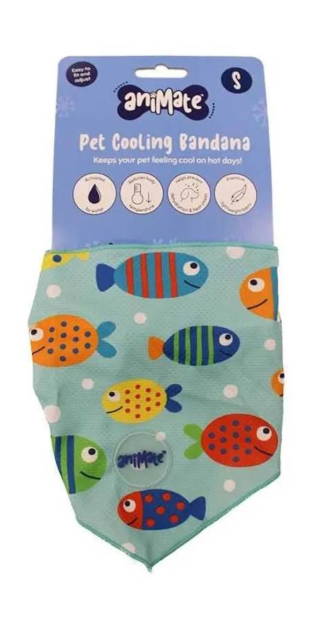 Animate Pet Cooling Bandana (small) - fish