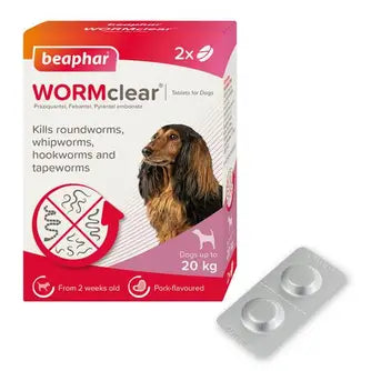 Beaphar-WORMclear Dogs up to 20kg x2 tablets