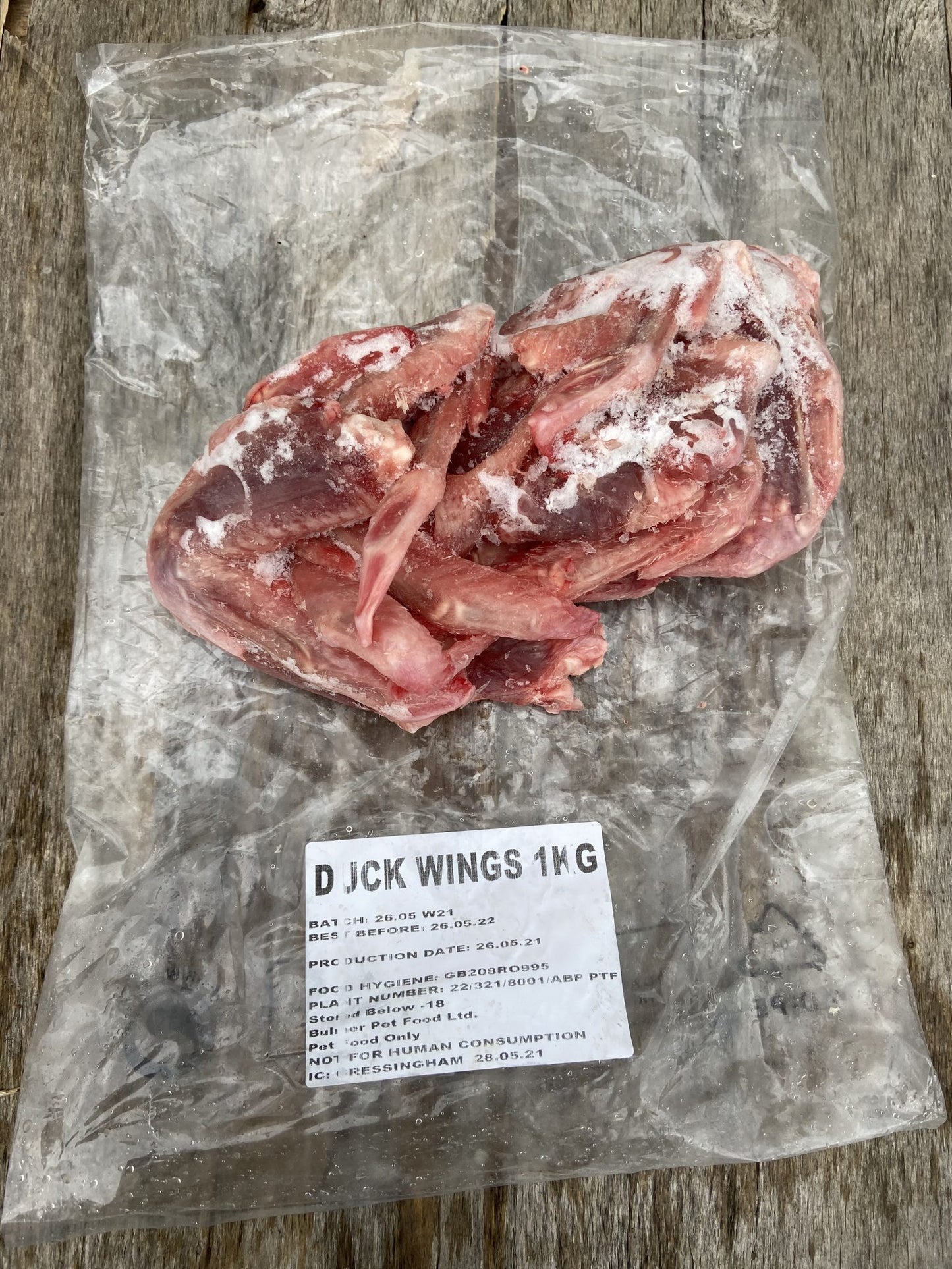 Bulmer Duck Wings 1KG (frozen-raw)