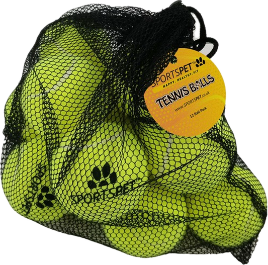 SportsPet Medium Tennis Ball 12 Pack