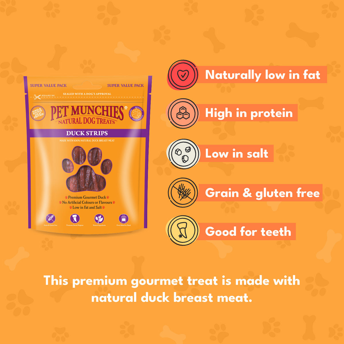 Pet Munchies Duck Strips - 320g