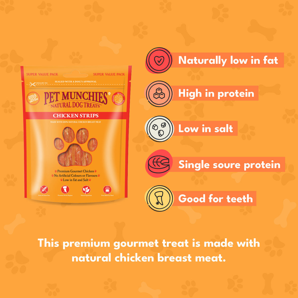 Pet Munchies Chicken Breast Strips - 320G