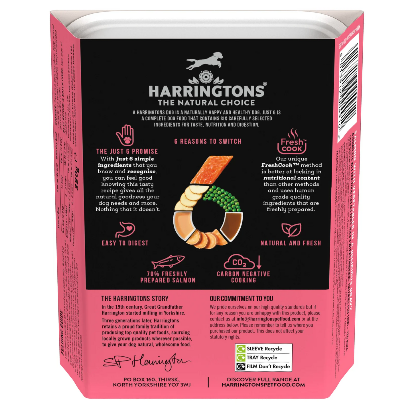 Harringtons JUST 6 Salmon with Vegetables in Gravy 380G