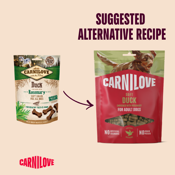 Carnilove Duck enriched with Rosemary Soft Dog Treat 200g