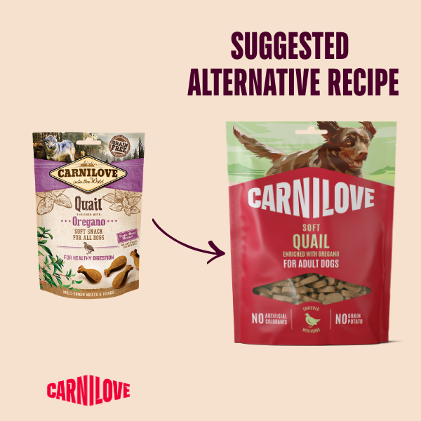 Carnilove Quail enriched with Oregano Soft Dog Treats 200g