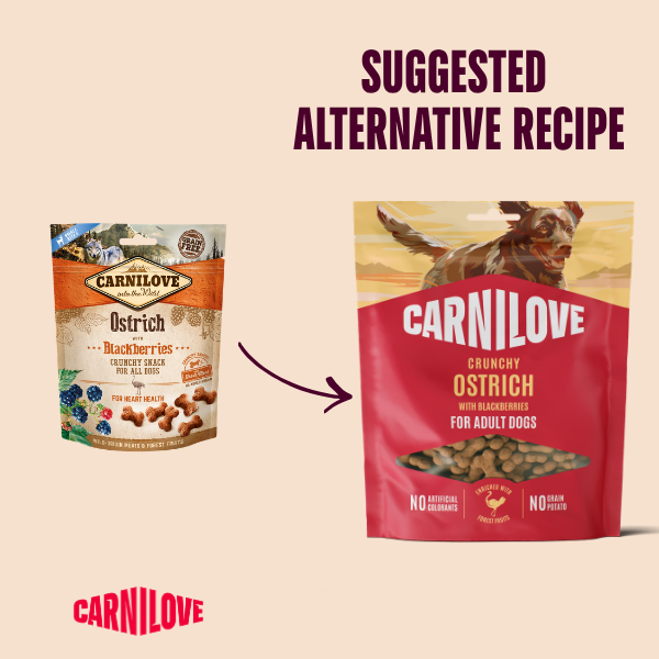 Carnilove Ostrich with Blackberries Crunchy Dog Treat 200g