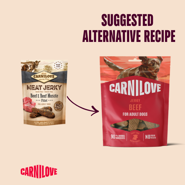 Carnilove Jerky Beef Fillet Dog Treat – Mono Protein 100g